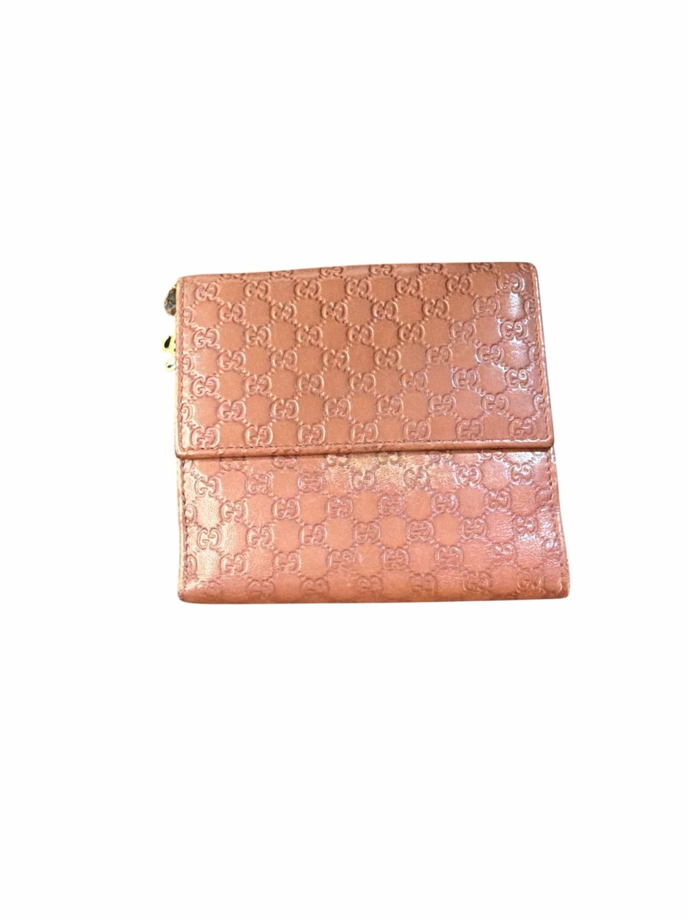 Gucci Pink Embossed GG Leather Wallet